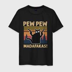 Кот с пистолетами - Madafakas – Мужская футболка хлопок с принтом купить со скидкой в -20%
