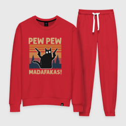 Женский костюм хлопок Кот с пистолетами - Madafakas