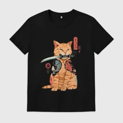 Мужская футболка хлопок Японский Кот Якудза