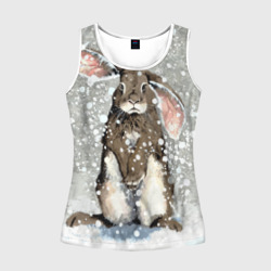 Женская майка 3D Кролик Снежок Милый