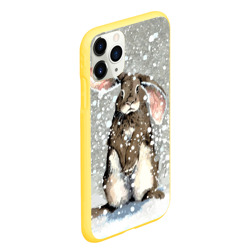 Чехол для iPhone 11 Pro Max матовый Кролик Снежок Милый - фото 2