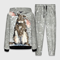 Женский костюм с толстовкой 3D Кролик Снежок Милый