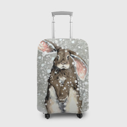 Чехол для чемодана 3D Кролик Снежок Милый