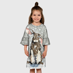 Детское платье 3D Кролик Снежок Милый - фото 2