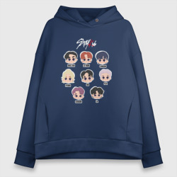 Женское худи Oversize хлопок Stray Kids Chibi