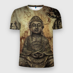 Мужская футболка 3D Slim Статуя Будды