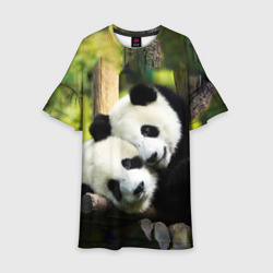 Детское платье 3D Влюблённые панды