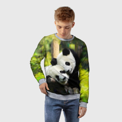 Детский свитшот 3D Влюблённые панды - фото 2
