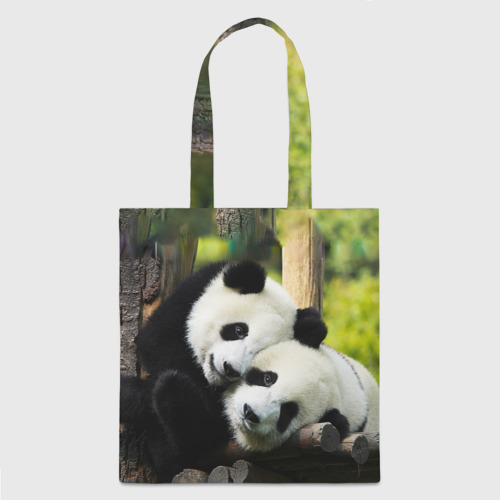 Шоппер 3D Влюблённые панды - фото 2