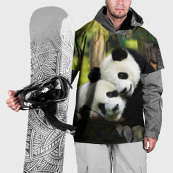 Накидка на куртку 3D Влюблённые панды