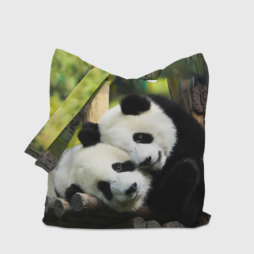 Шоппер 3D Влюблённые панды - фото 4