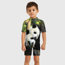 Детский купальный костюм 3D Влюблённые панды - фото 2