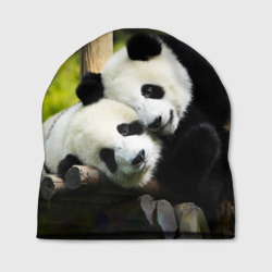 Шапка 3D Влюблённые панды