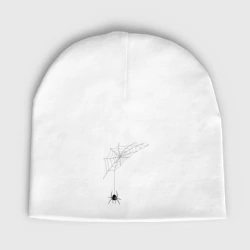 Детская шапка демисезонная Паучок на паутинке