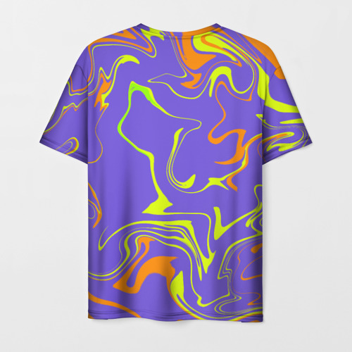 Мужская футболка 3D с принтом Сrazy abstraction, вид сзади #1