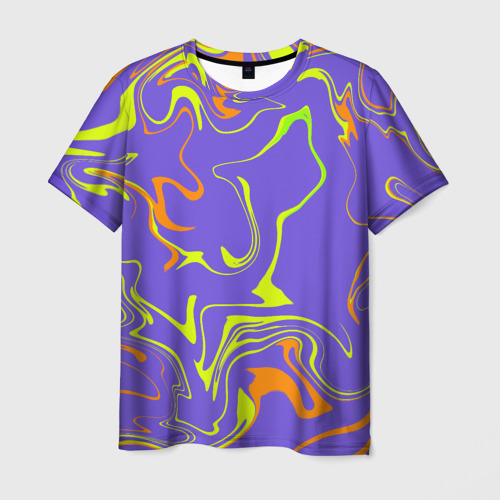 Мужская футболка 3D с принтом Сrazy abstraction, вид спереди #2