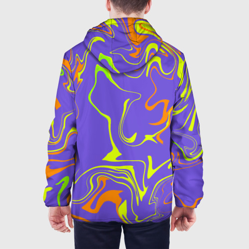 Мужская куртка 3D с принтом Сrazy abstraction, вид сзади #2