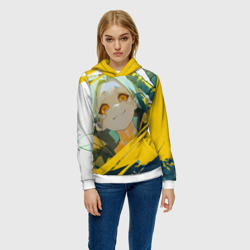 Женская толстовка 3D Киберпанк: Бегущие по краю Ребекка - фото 2