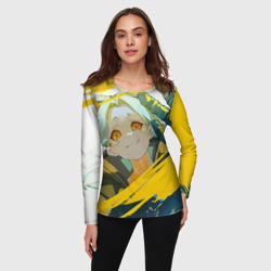 Женский лонгслив 3D Киберпанк: Бегущие по краю Ребекка - фото 2