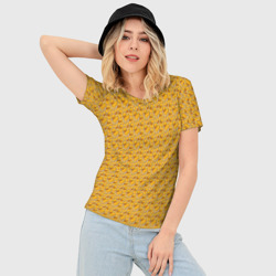Женская футболка 3D Slim Паттерн с утятами - фото 2