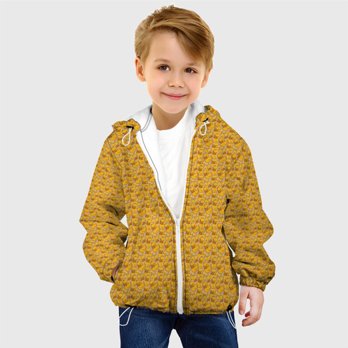 Детская куртка 3D Паттерн с утятами, цвет белый - фото 3