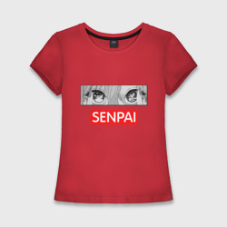 Женская футболка хлопок Slim Глаза Марин Китагавы: senpai