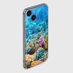 Чехол для iPhone 15 силиконовый с защитой камеры Дно морское - фото 2