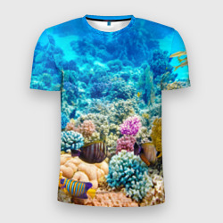 Мужская футболка 3D Slim Дно морское