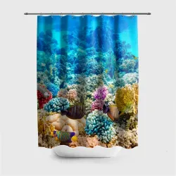 Штора 3D для ванной Дно морское