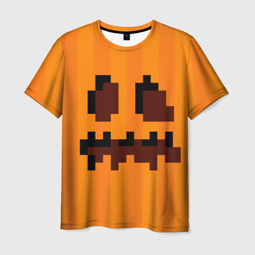 Мужская футболка 3D Тыква - Майнкрафт - Хеллоуин, цвет 3D печать