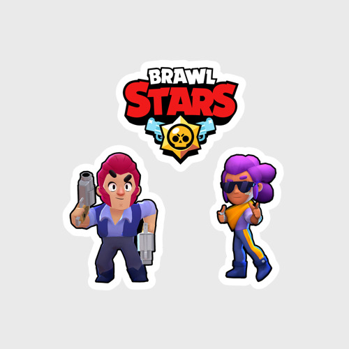 Наклейка с принтом Ребята из Brawl Stars, вид спереди №1