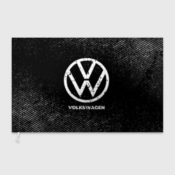 Флаг 3D Volkswagen с потертостями на темном фоне