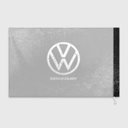 Флаг 3D Volkswagen с потертостями на темном фоне - фото 2