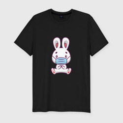 Мужская футболка хлопок Slim Кролик в маске