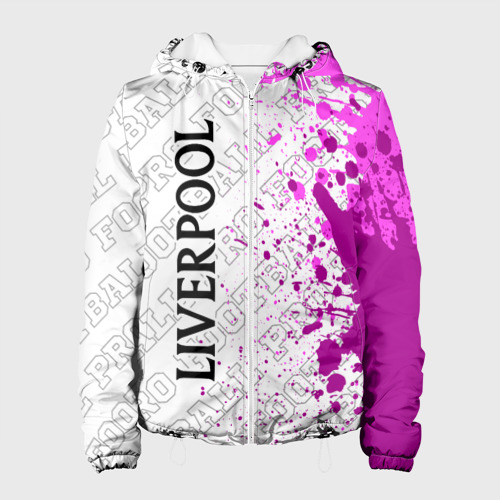 Женская куртка 3D с принтом Liverpool pro football: по-вертикали, вид спереди #2