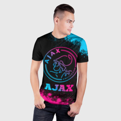 Мужская футболка 3D Slim Ajax - neon gradient - фото 2