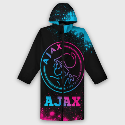 Мужской дождевик 3D Ajax - neon gradient, цвет белый