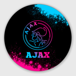 Круглый коврик для мышки Ajax - neon gradient