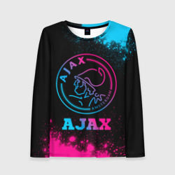 Женский лонгслив 3D Ajax - neon gradient