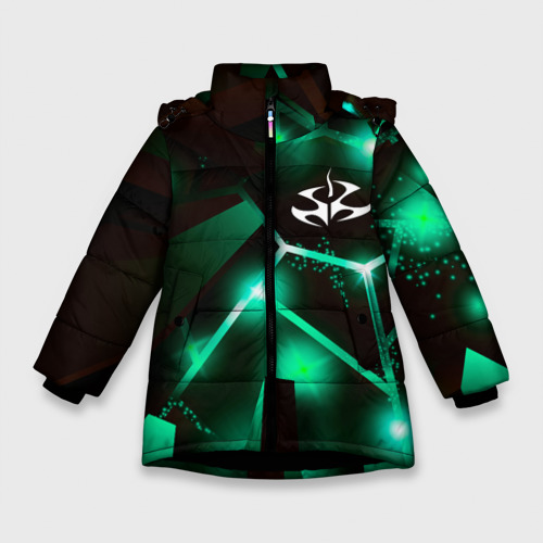 Зимняя куртка для девочек 3D Hitman разлом плит, цвет черный