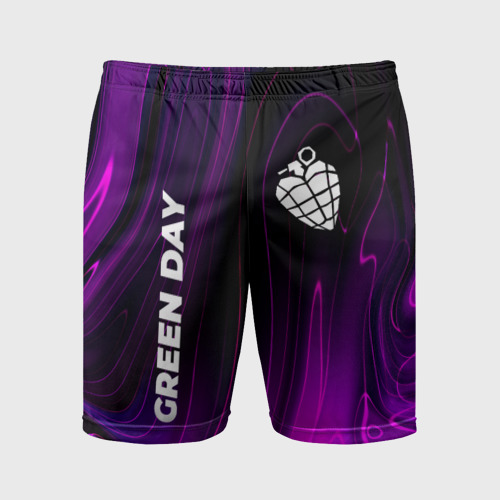 Мужские шорты спортивные Green Day violet plasma, цвет 3D печать