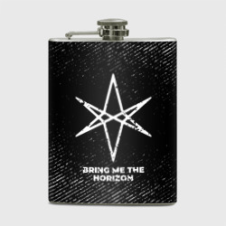 Фляга Bring Me the Horizon с потертостями на темном фоне