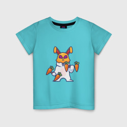 Детская футболка хлопок Кролик - атлет