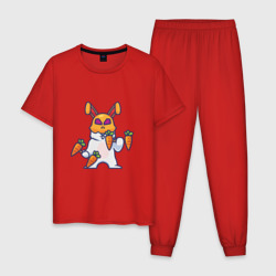 Мужская пижама хлопок Кролик - атлет