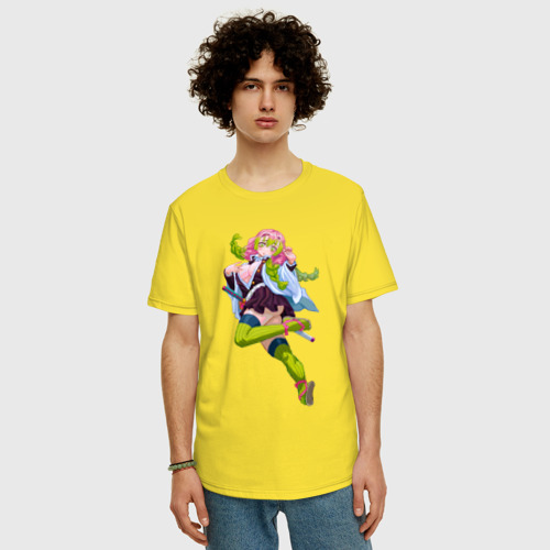 Мужская футболка хлопок Oversize с принтом Мицури Канроджи - Клинок Демонов, фото на моделе #1