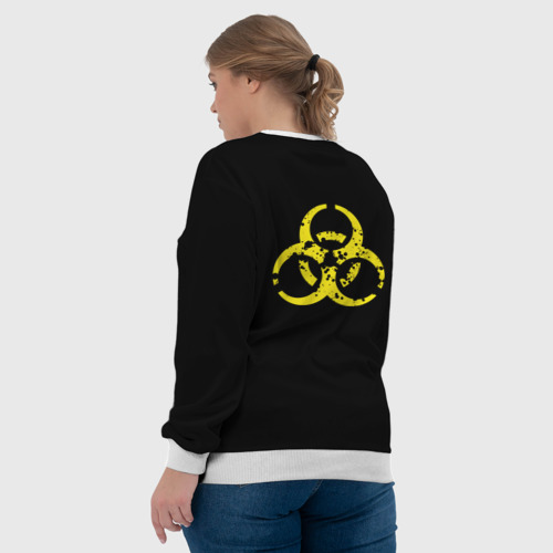 Женский свитшот 3D Toxic - Биологическая опасность, цвет 3D печать - фото 7