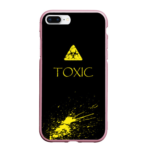 Чехол для iPhone 7Plus/8 Plus матовый Toxic - Биологическая опасность, цвет розовый