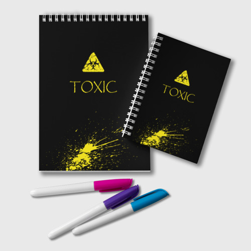 Блокнот Toxic - Биологическая опасность, цвет крупная клетка