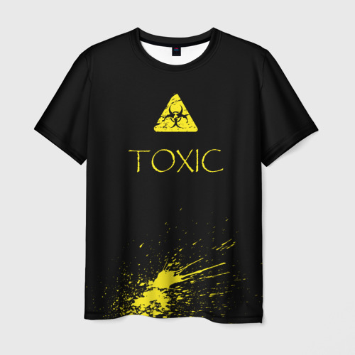 Мужская футболка с принтом Toxic - Биологическая опасность, вид спереди №1