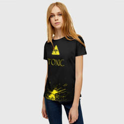 Женская футболка 3D Toxic - Биологическая опасность - фото 2